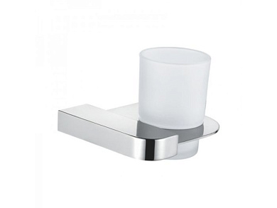 Стакан для зубных щеток и пасты, латунь/цинк/стекло, хром K27006 GERHANS