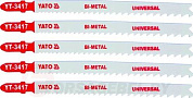 Полотна для электролобзика ''Bi-metal'' 106x130x1,27 мм 10-5TPI 5 шт. Yato YT-3417