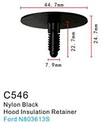 Клипса для крепления внутренней обшивки а/м Форд пластиковая, 100 шт Forsage C0546(Ford)