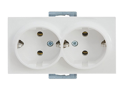 Розетка 2-ая, скрытая,с/з керамика, белая RITA Mutlusan 2200 200 0201