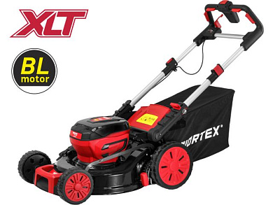 Газонокосилка аккумуляторная WORTEX CLM 4536-2 в кор. XLT SOLO БЕСЩЁТ.ДВИГ., CАМОХОД., 18В+18В, шир. (БЕЗ АКБ и ЗУ, 460 мм, выс. 30-75 мм, дека сталь,