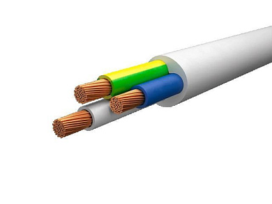 Провод ПВСм 3х1,0, бухта 100 м, белый, ГОСТ 7399-97 БелРосКабель 4814918075953