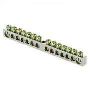 Шина PEN "ноль-земля" (6x9мм) 14 отв, цинк крепеж по центру EKF PROxima sn1-63-14