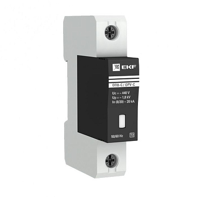 Ограничитель импульсных напряжений ОПВ-C/1P In 20кА 385В с сигн, EKF PROxima opv-c1