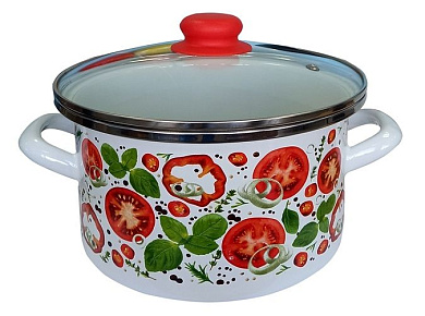 Кастрюля 2,5л (цил.) "Томаты" Сантэкс 1-2225112(Бл)(Т)