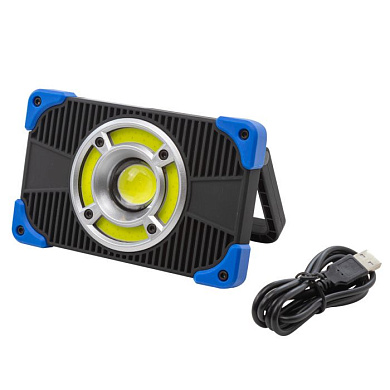 Фонарь светодиодный аккумуляторный, 10Вт, 700Лм, 5 СОВх6500К, 3 уровня яркости ForceKraft FK-EL2190