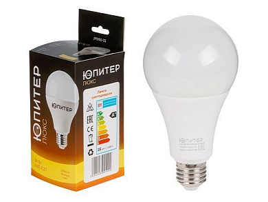 Лампа светодиодная A80 СТАНДАРТ 18 Вт 170-240В E27 3000K ЛЮКС Юпитер JP5160-33