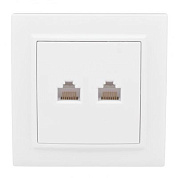 Минск Розетка RJ-45+Phone СП белая EKF Basic ERK00-135-10