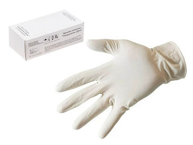 Перчатки латексные ''Пищевик-Диа'', р-р L, уп. 50 пар\100 шт, АЗРИ
