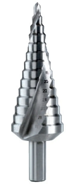 Сверло ступенчатое спиральное HSSG 4-30 мм, d10mm, L100mm Krino 0124006