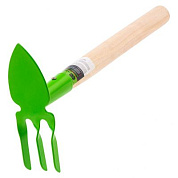 Мотыжка комбинированная, 60 х 380 мм, стальная, деревянная рукоятка, Агроном, Россия Сибртех 62306