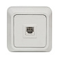 Розетка Phone 1-мест, бел, Рим EKF PROxima ENT01-034-10