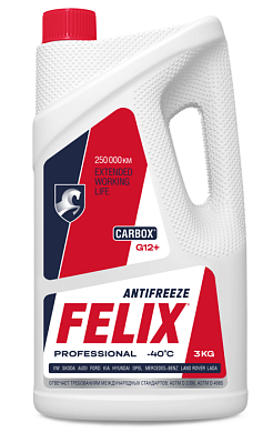 Антифриз CARBOX G12+ (красный), в п/э кан. кг FELIX 430206326