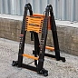 Лестница-стремянка телескопическая алюм. бытовая 3.6+3.6 м, 9+9 ступ. ISMA ISMA-UP360-M