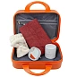 Набор, сумка оранжевая 026#+полотенце+пэды53012+зеркало52870+повязка на голову бант La and Te beaute LT7Bag