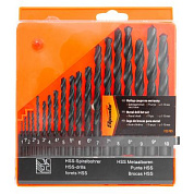 Набор сверл по металлу, 1-10 мм, (через 0,5 мм), HSS, 19 шт, пластиковый бокс, цилиндрический хвостовиковик Sparta 723705
