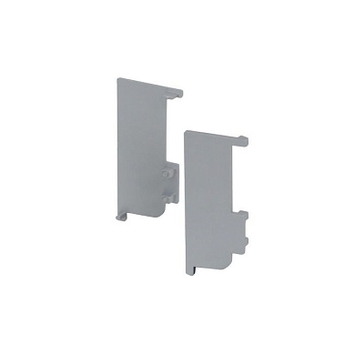 Комплект заглушек металлич. внутр. к профилю Gola, L-образных (левая+правая) серебро 3 AKS 111478