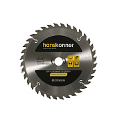 Диск пильный 185×20×2.6 мм, 36 зубьев, по дереву, Hanskonner H9022-185-20/16-36