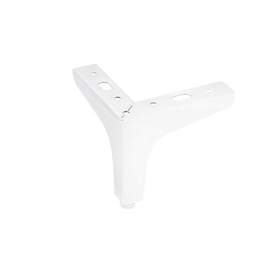 Опора меб. мет. h100 угловая белый AKS 64751