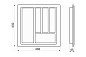 Вкладыш 50/430 шуфлядный пластиковый STANDARТ белый (430*430) AKS 13465