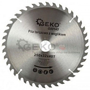 Диск пильный с напаянными зубцами из твердых сплавов 250х32х40T Geko G00145