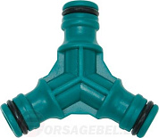 Соединитель-тройник для шлангов 1/2'' ABS, блистер Flo 89244