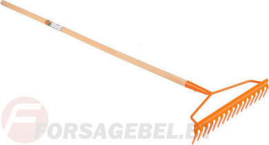 Грабли металлические 16 зубые с деревянным черенком 130см 35759