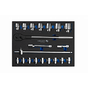 Набор инструмента 3/4" в ложементе EVA 20 пр Hoegert HT7G180