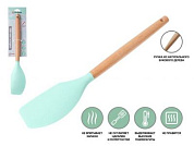 Лопатка силиконовая, 32х6 см, EcoVillage, бирюзовая, Perfecto Linea 21-326112