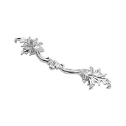 Ручка меб. скоба мет. FLORENTINO 96 белое серебро AKS 76009