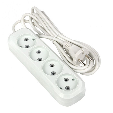 Удлинитель "Эксперт" 4 гнезда 2 метра 10А/2,2кВт без заземления ПВС 2х0,75 EKF PROxima UBA10-275-4-02