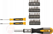 Отвёртка реверсивная + биты набор 31пр. CrV Vorel 64655