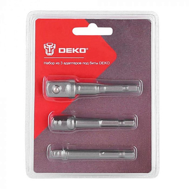 Набор из 3 адаптеров под биты DEKO 065-0762
