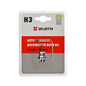 Автолампа тип H3 24V 70W, PK22S в блистере WÜRTH 07209122