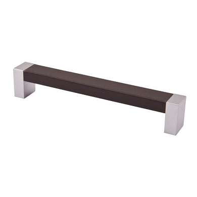 Ручка меб. скоба пластик. PS18/C18 224 металлик+венге AKS 52917