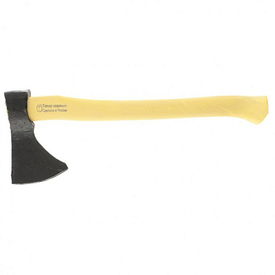 Топор кованный, в сборе, 600/930 г, деревянное топорище, 450 мм, таежный ''Олень'', г. Вача Россия 21694