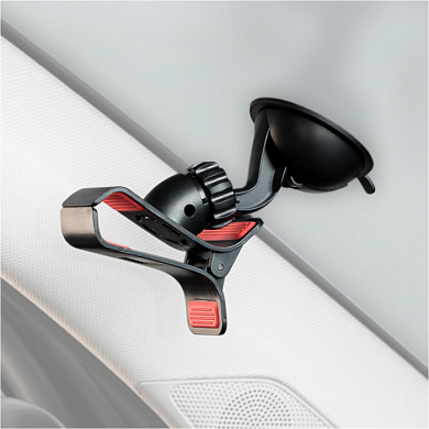 Держатель телефона на лобовое стекло короткая жесткая ножка Черный SKYWAY S00301045