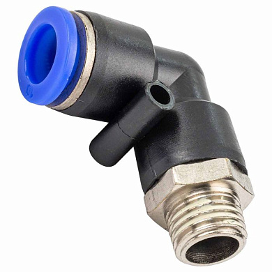 Фитинг угловой для пластиковых трубок 10 мм-наружная резьба 1/4'' Forsage F-SPL10-02