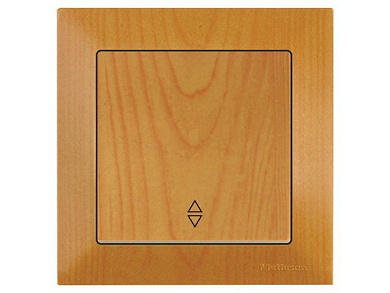 Выключатель проходной 1-клав., скрытый, винт. зажим, дуб, DARIA, 10 A, 250 V, IP 20, Mutlusan 21204030258