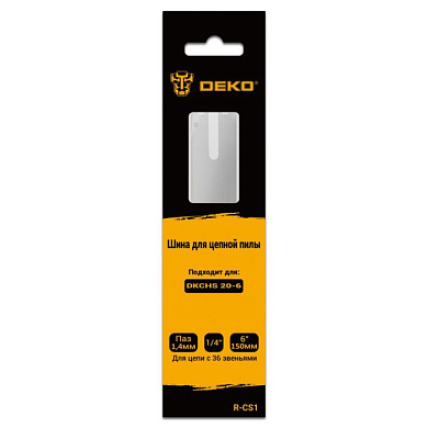Шина для цепной пилы R-CS1, 6 ", 1.4 мм, 36 звеньев DEKO 080-2012