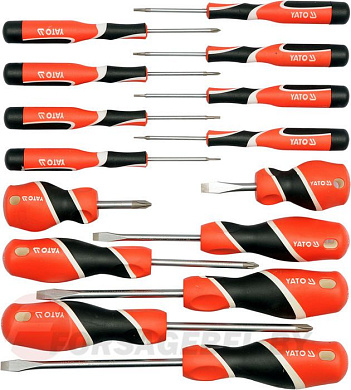 Набор отверток 15 пр. S2 HRC58 Yato YT-25981