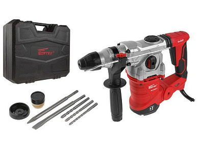 Перфоратор RH 3239 F в чем. +, 2 зубила, 3 сверла, 1500 Вт Wortex RH3239F1129