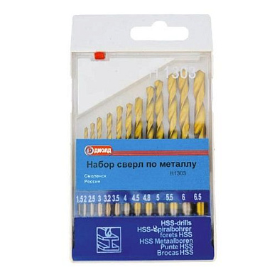 Набор сверл по металлу 13 шт Диолд H 1303 (90014005)