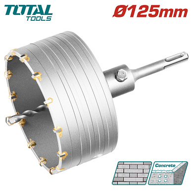 Коронка SDS-plus 125 мм TOTAL TAC4301251