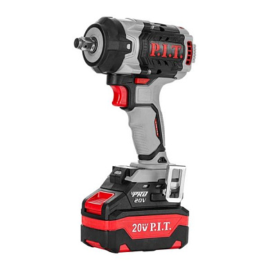Гайковерт IMPACT аккум. бесщеточный, 20В, 600Нм, 1/2", 3ск, 0-2800уд/мин,2х4Ач PIT PIW20H-600A/2