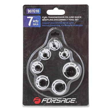 Набор муфт пластмассовых для соединения трубок топливной системы и системы кондициониров 7 пр. Forsage F-907G10