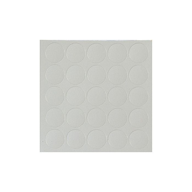 Заглушка самоприлипающая к конфирматам белый серый (14303) (лист-25шт.) FOLMAG 61325