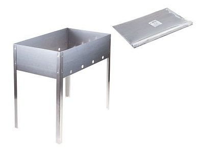 Мангал сборный ''Эконом'' в плёнке (400х250х400х0,4толщ), PERFECTO LINEA 47-750575