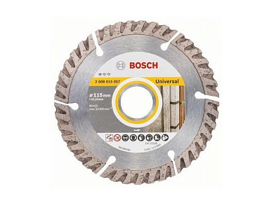 Алмазный круг 115х22.2 мм универс. сегмент. Turbo STANDARD FOR UNIVERSAL Bosch 2608615057