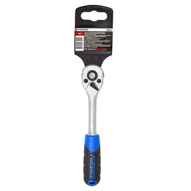 Трещотка реверсивная с резиновой ручкой 3/8'', 200 мм, 72 зуб Forsage F-80233